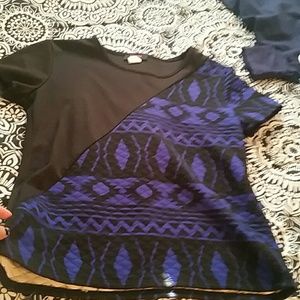 Black and blue shirt