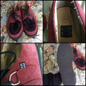 T.U.K creepers in red