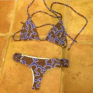 San Lorenzo Braided strap thong and top size s