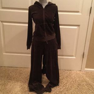 Juicy Couture brown velour track suit