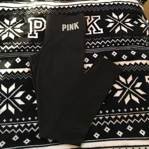 PINK fleece lined yoga leggings