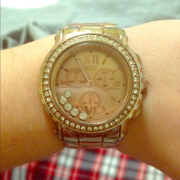 BKE Rosegold glitter watch