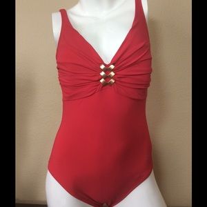 Gottex Pink Ruched Swimsuit