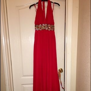 Red long dress