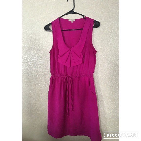 Magenta Mini Dress with Pockets