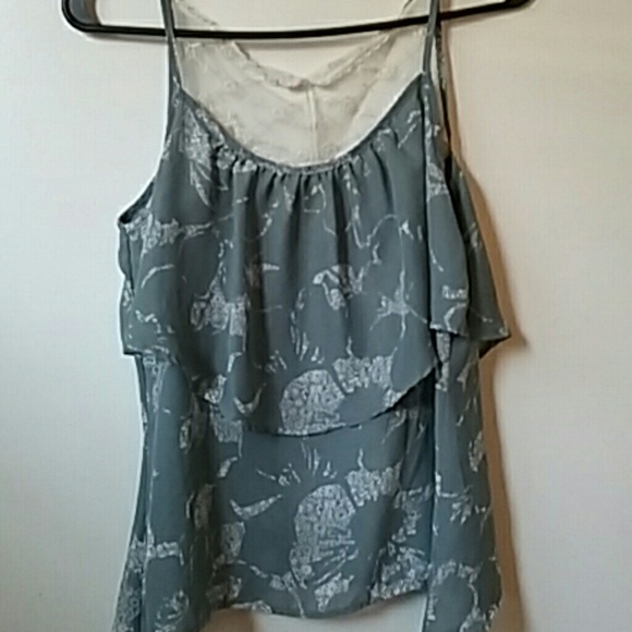 Dark grey floral shirt