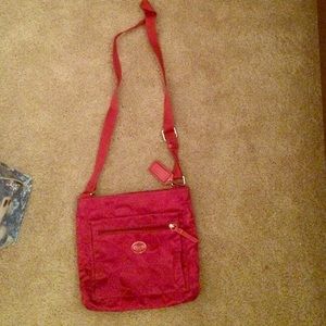 Pink coach cross body