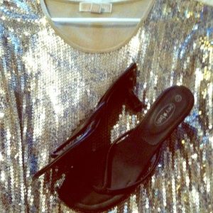 Black sandal  kitten heels