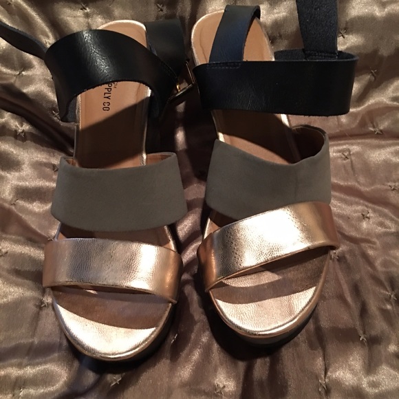Strappy wedge heels