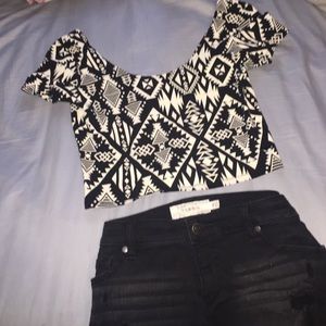 Aztec crop top
