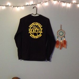 Navy Crewneck Graphic Sweatshirt - Size XS