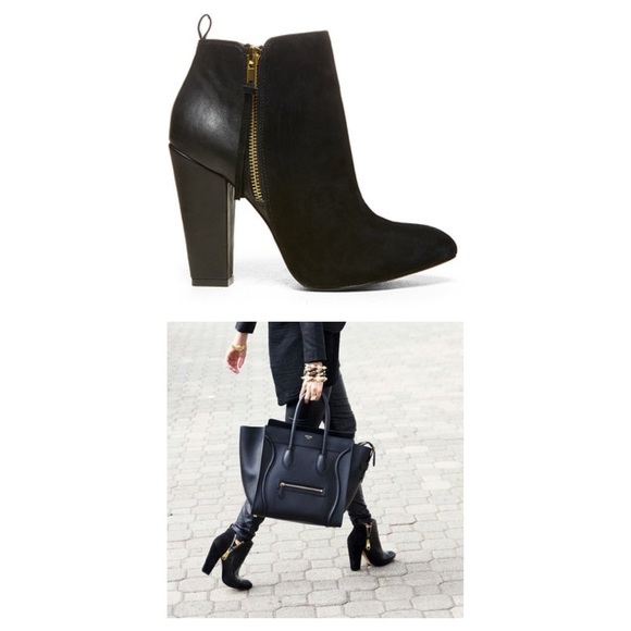 Steve Madden Shoes - Steve Madden 🎀 Black Suede Ankle Boot Size 10