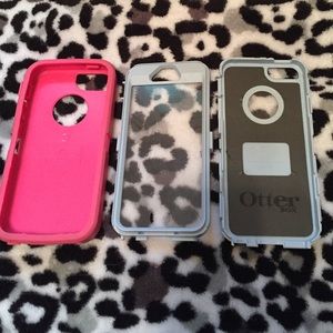 Pink and light grey otterbox