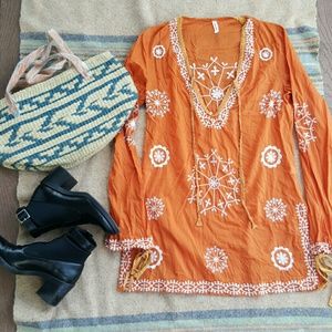 Orange Boho Tunic Orange Boho Tunic