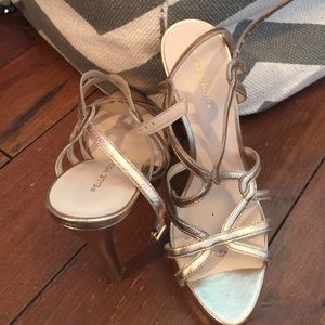PELLE MODA GOLD STRAPPY HEELS