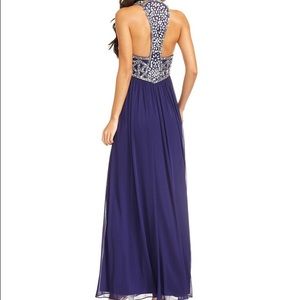 Betsy & Adam purple prom dress