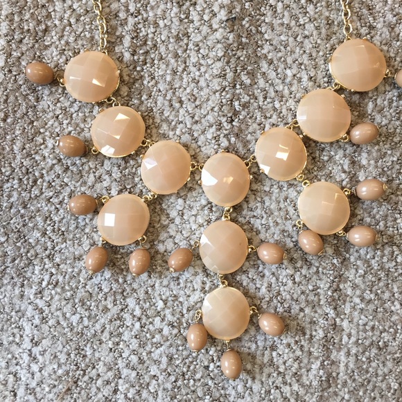 Gold and nude statement necklace