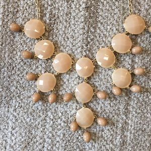 Gold and nude statement necklace