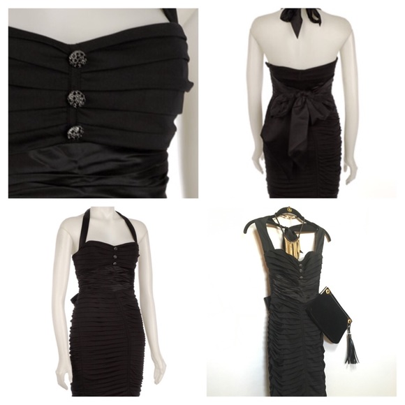 Betsey Johnson After Eight Halter Evening Dress - Picture 4 of 4