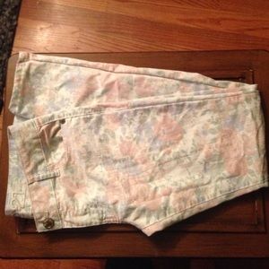 RUE21 floral skinny jeans.