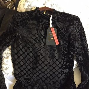 H&M Balmain velvet long sleeve