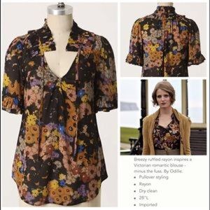 Anthropologie Bianka Patterned Blouse