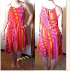 Rainbow asymmetric dress