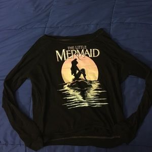 Black sheer little mermaid long sleeved shirt🌊