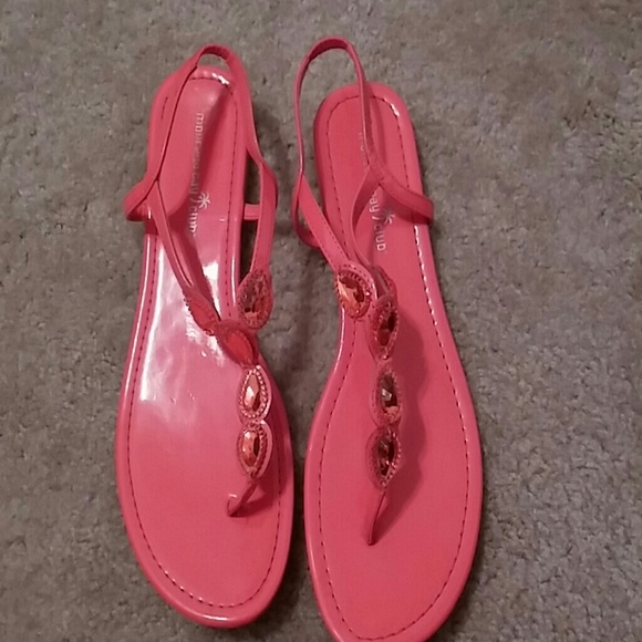 Coral colored sandals
