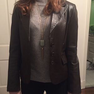 Identify Leather Blazer