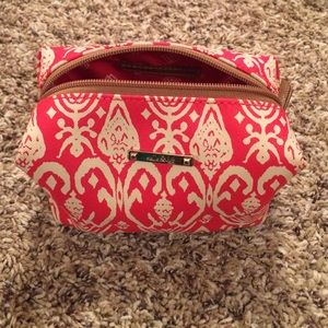 Stella & Dot Red Ikat Pouf