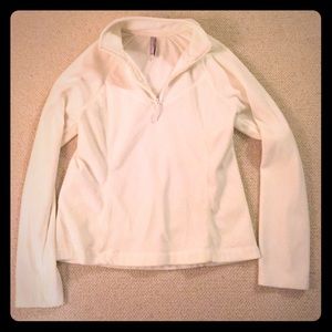White Old Navy Fleece Quarter Zip
