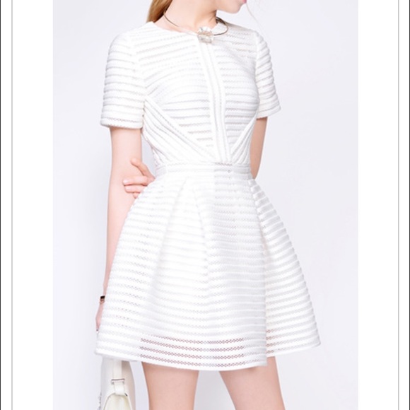 SOLD Mesh, off-white dress