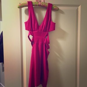 Pink dress with slits