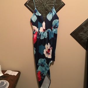 Floral asymmetrical dress