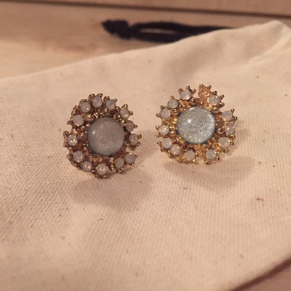 Blue stone earrings