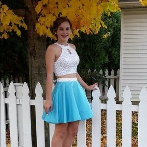 Blush two-piece homecoming dress size 2