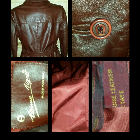 Sale Vintage Etienne Aigner Leather Jacket 12 - Picture 2 of 4