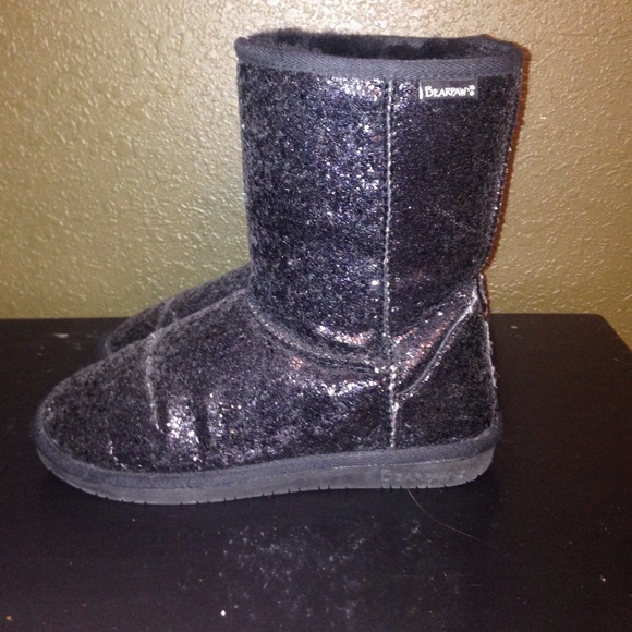 Sparkly Black Bearpaw Boots