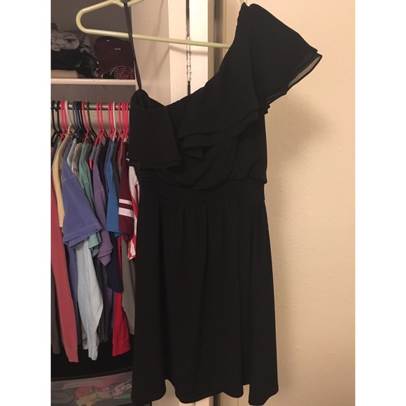 SOLD Black, one shoulder dress