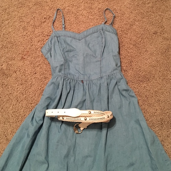 Jean dress with belt