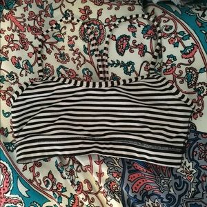 Striped Lululemon sports bra