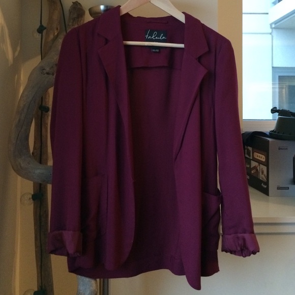 Talula Aritzia Maroon Blazer