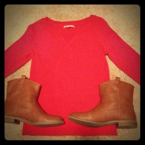GAP 3/4 Sleeve Sweater in Red