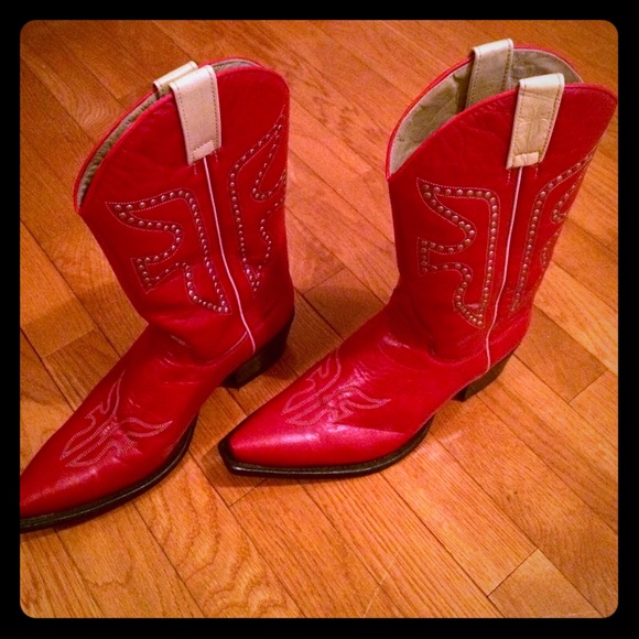 Frye red boots!