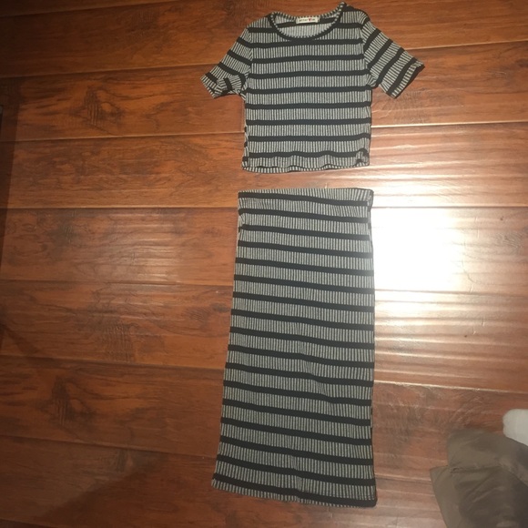 2 piece top and skirt