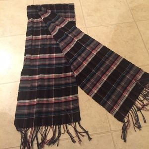 Black plaid scarf