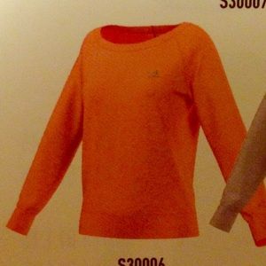 Adidas 2Love Crew Top in Flash Orange Heather