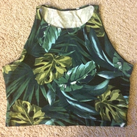 American Apparel Jungle Print Crop Top