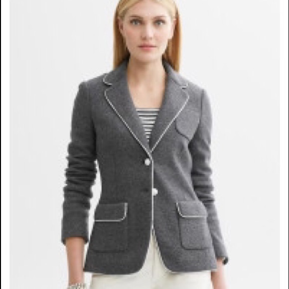 🚫SOLD🚫 Banana Republic Gray Piped Blazer, 00!